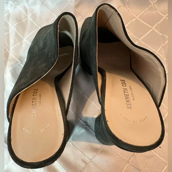 Kenneth Cole Dark Green Peep-Toe Mules, size 39 - Picture 7 of 12